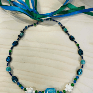 Beaded Crown: Turtles and Abalone